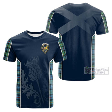 Bailey Ancient Tartan Cotton T-shirt with Family Crest and Scottish Thistle Vibes Sport Style Kid's Shirt - Tartan Vibes Clothing