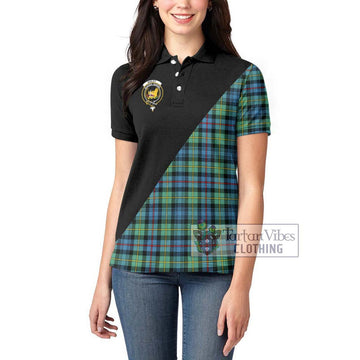Bailey Ancient Tartan Women's Polo Shirt with Family Crest and Military Logo Style - Tartan Vibes Clothing
