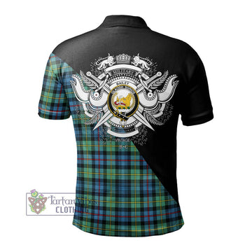 Bailey Ancient Tartan Polo Shirt with Family Crest and Military Logo Style - Tartan Vibes Clothing