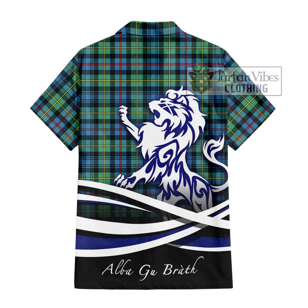 Bailey Ancient Tartan Hawaiian Shirt with Alba Gu Brath Regal Lion Emblem - Tartan Vibes Clothing