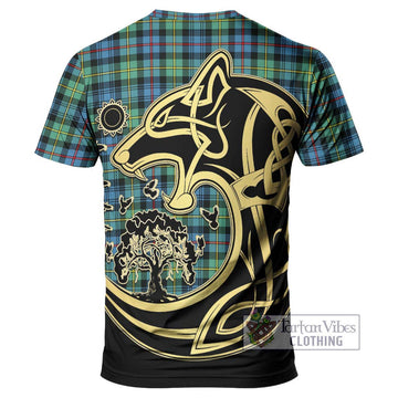Bailey Ancient Tartan T-Shirt with Family Crest Celtic Wolf Style - Tartan Vibes Clothing