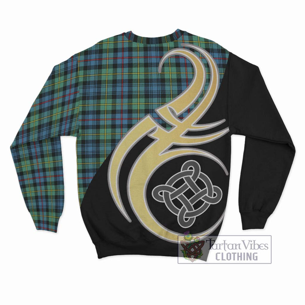 Bailey Ancient Tartan Sweatshirt with Family Crest and Celtic Symbol Style - Tartan Vibes Clothing