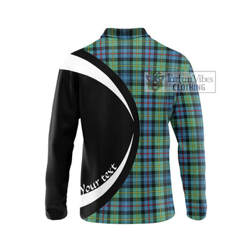 Bailey Ancient Tartan Long Sleeve Polo Shirt with Family Crest Circle Style - Tartan Vibes Clothing