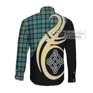 Bailey Ancient Tartan Long Sleeve Button Shirt with Family Crest and Celtic Symbol Style Men's Shirt - Tartan Vibes Clothing