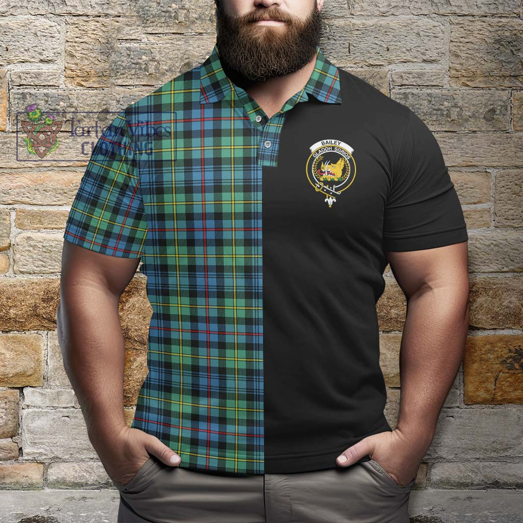 Bailey Ancient Tartan Polo Shirt with Family Crest and Half Of Me Style - Tartan Vibes Clothing