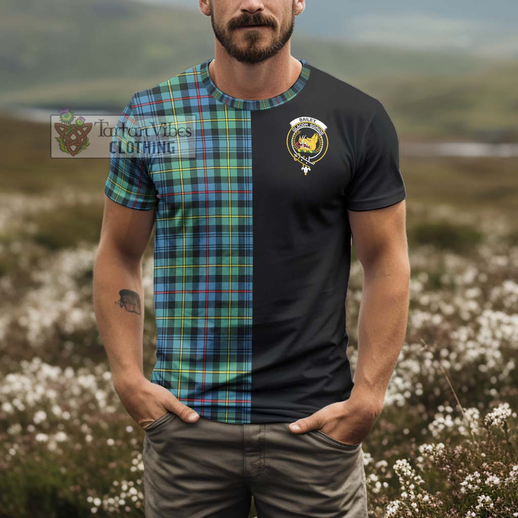 Bailey Ancient Tartan T-Shirt with Family Crest and Half Of Me Style - Tartan Vibes Clothing