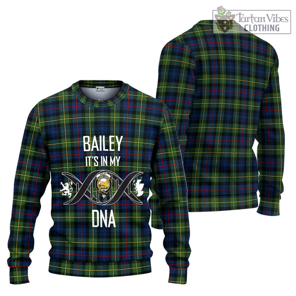 Bailey Modern Tartan Ugly Sweater with Family Crest DNA In Me Style Unisex - Tartan Vibes Clothing