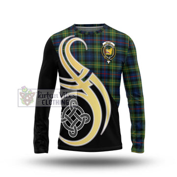 Bailey Modern Tartan Long Sleeve T-Shirt with Family Crest and Celtic Symbol Style Unisex - Tartan Vibes Clothing