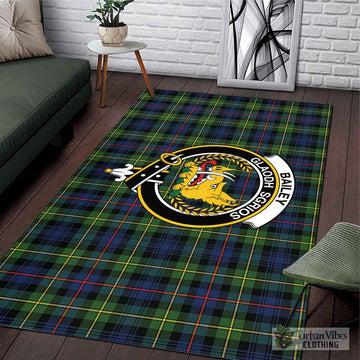 Bailey Modern Tartan Area Rug with Family Crest L 59*86 inch (150x220 cm) - Tartan Vibes Clothing