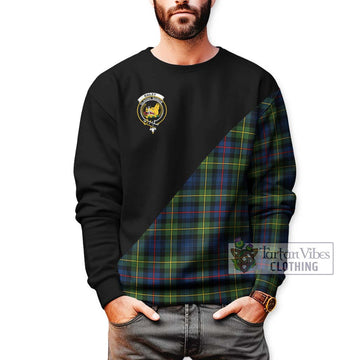 Bailey Modern Tartan Sweatshirt with Family Crest and Military Logo Style Unisex - Tartan Vibes Clothing