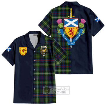 Bailey Modern Tartan Hawaiian Shirt Alba with Scottish Lion Royal Arm Half Style Kid - Tartan Vibes Clothing