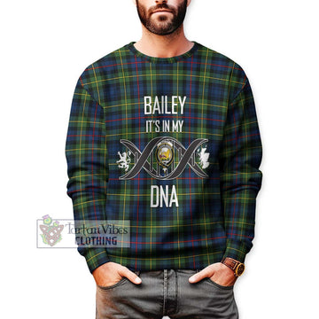 Bailey Modern Tartan Sweatshirt with Family Crest DNA In Me Style Unisex - Tartan Vibes Clothing