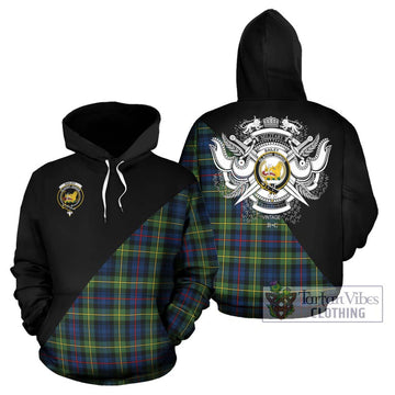 Bailey Modern Tartan Hoodie with Family Crest and Military Logo Style Zip Hoodie - Tartan Vibes Clothing