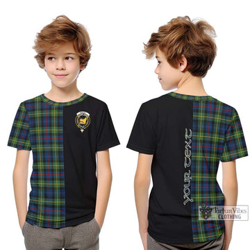 Bailey Modern Tartan Kid T-Shirt with Family Crest and Half Of Me Style Youth XL Size14 - Tartan Vibes Clothing