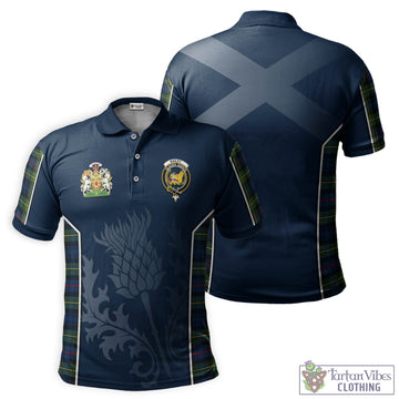 Bailey Modern Tartan Men's Polo Shirt with Family Crest and Scottish Thistle Vibes Sport Style Kid - Tartan Vibes Clothing