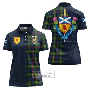 Bailey Modern Tartan Women's Polo Shirt Alba with Scottish Lion Royal Arm Half Style Women - Tartan Vibes Clothing