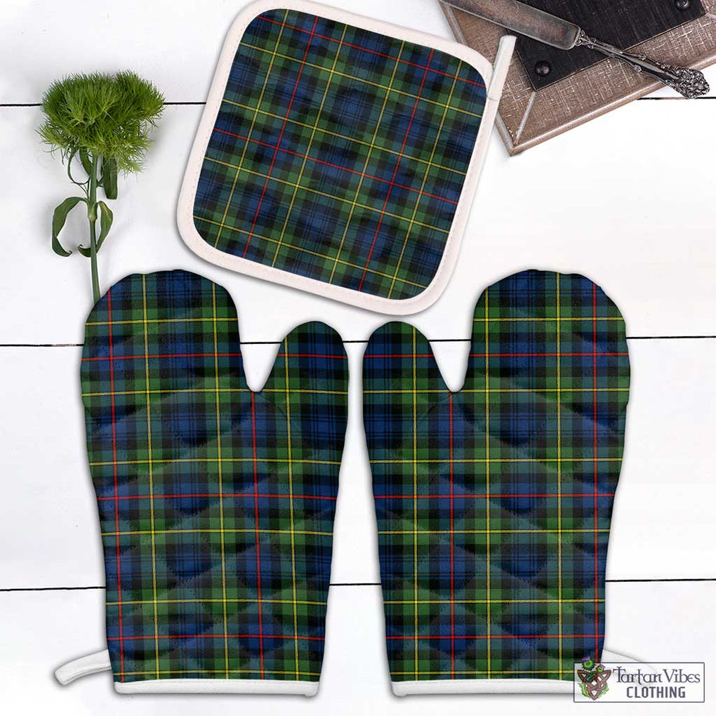 Bailey Modern Tartan Combo Oven Mitt & Pot-Holder Combo 2 Oven Mitt & 1 Pot-Holder Black - Tartan Vibes Clothing
