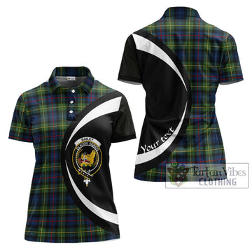 Bailey Modern Tartan Women's Polo Shirt with Family Crest Circle Style Women - Tartan Vibes Clothing
