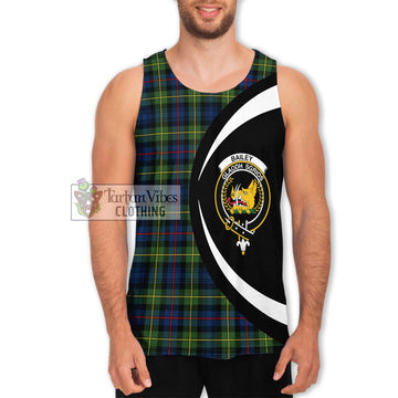 Bailey Modern Tartan Men's Tank Top with Family Crest Circle Style Men - Tartan Vibes Clothing