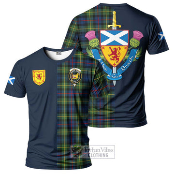 Bailey Modern Tartan T-Shirt Alba with Scottish Lion Royal Arm Half Style Kid's Shirt - Tartan Vibes Clothing