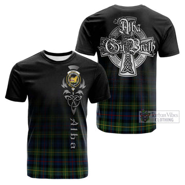 Bailey Modern Tartan Cotton T-shirt Featuring Alba Gu Brath Family Crest Celtic Inspired Kid's Shirt - Tartan Vibes Clothing