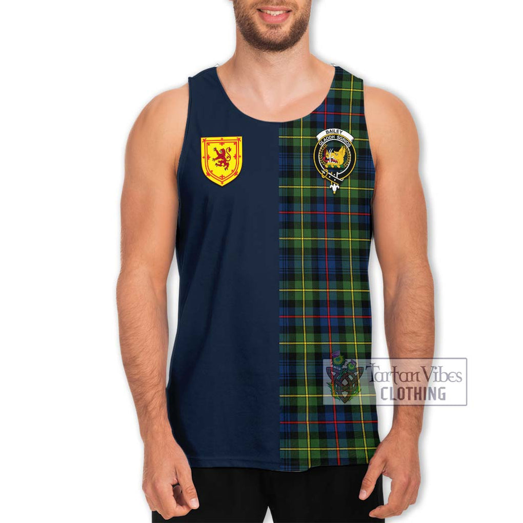 Bailey Modern Tartan Men's Tank Top Alba with Scottish Lion Royal Arm Half Style Men - Tartan Vibes Clothing