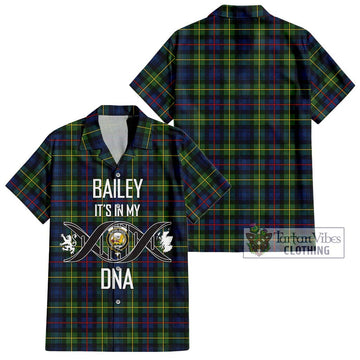 Bailey Modern Tartan Hawaiian Shirt with Family Crest DNA In Me Style Kid - Tartan Vibes Clothing