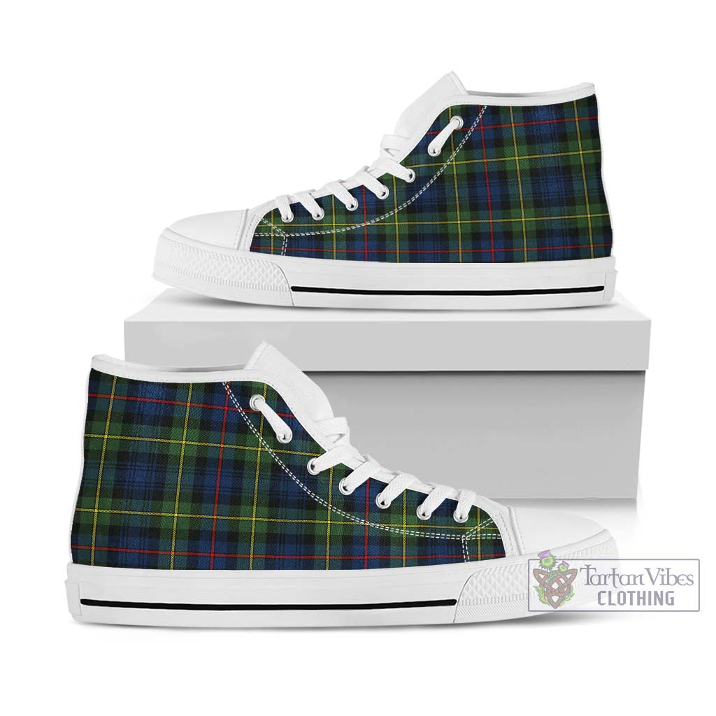Bailey Modern Tartan High Top Shoes Kid High Top - White Sole - Tartan Vibes Clothing