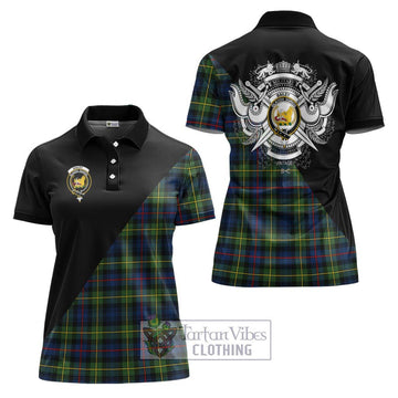 Bailey Modern Tartan Women's Polo Shirt with Family Crest and Military Logo Style Women - Tartan Vibes Clothing