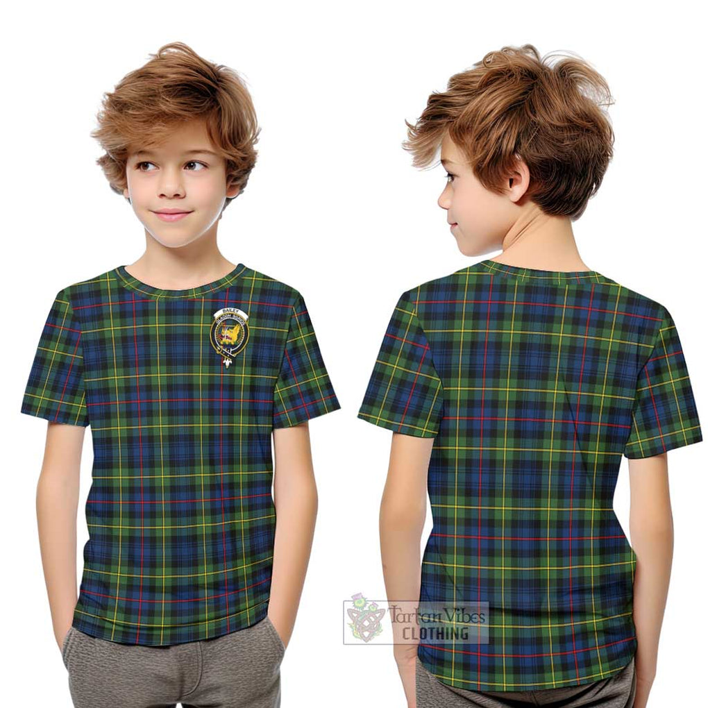 Bailey Modern Tartan Kid T-Shirt with Family Crest Youth XL Size14 - Tartan Vibes Clothing