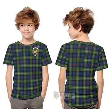 Bailey Modern Tartan Kid T-Shirt with Family Crest Youth XL Size14 - Tartan Vibes Clothing