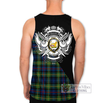 Bailey Modern Tartan Men's Tank Top with Family Crest and Military Logo Style - Tartan Vibes Clothing