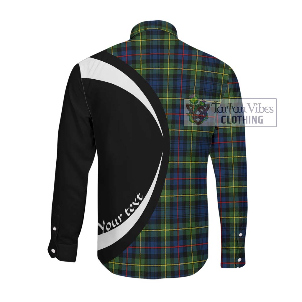 Bailey Modern Tartan Long Sleeve Button Up with Family Crest Circle Style Men's Shirt - Tartan Vibes Clothing