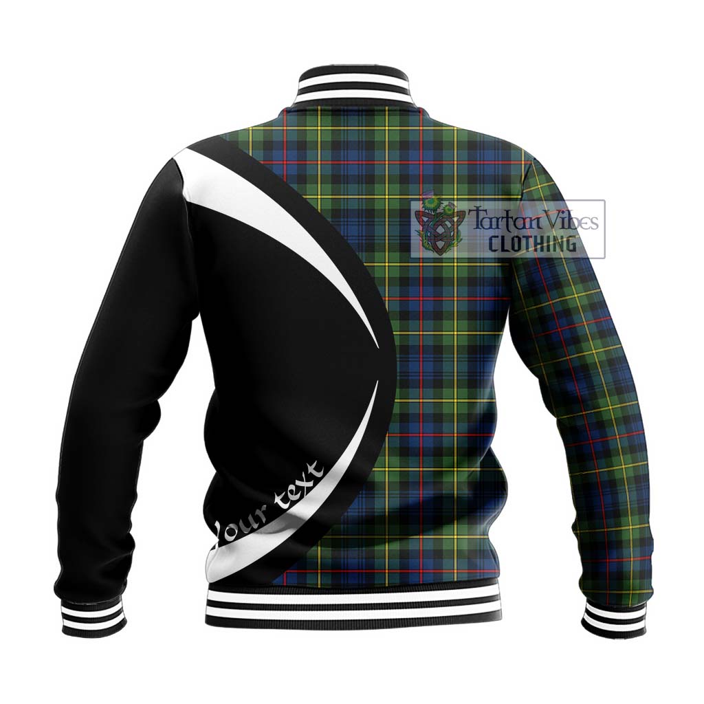 Bailey Modern Tartan Baseball Jacket with Family Crest Circle Style - Tartan Vibes Clothing