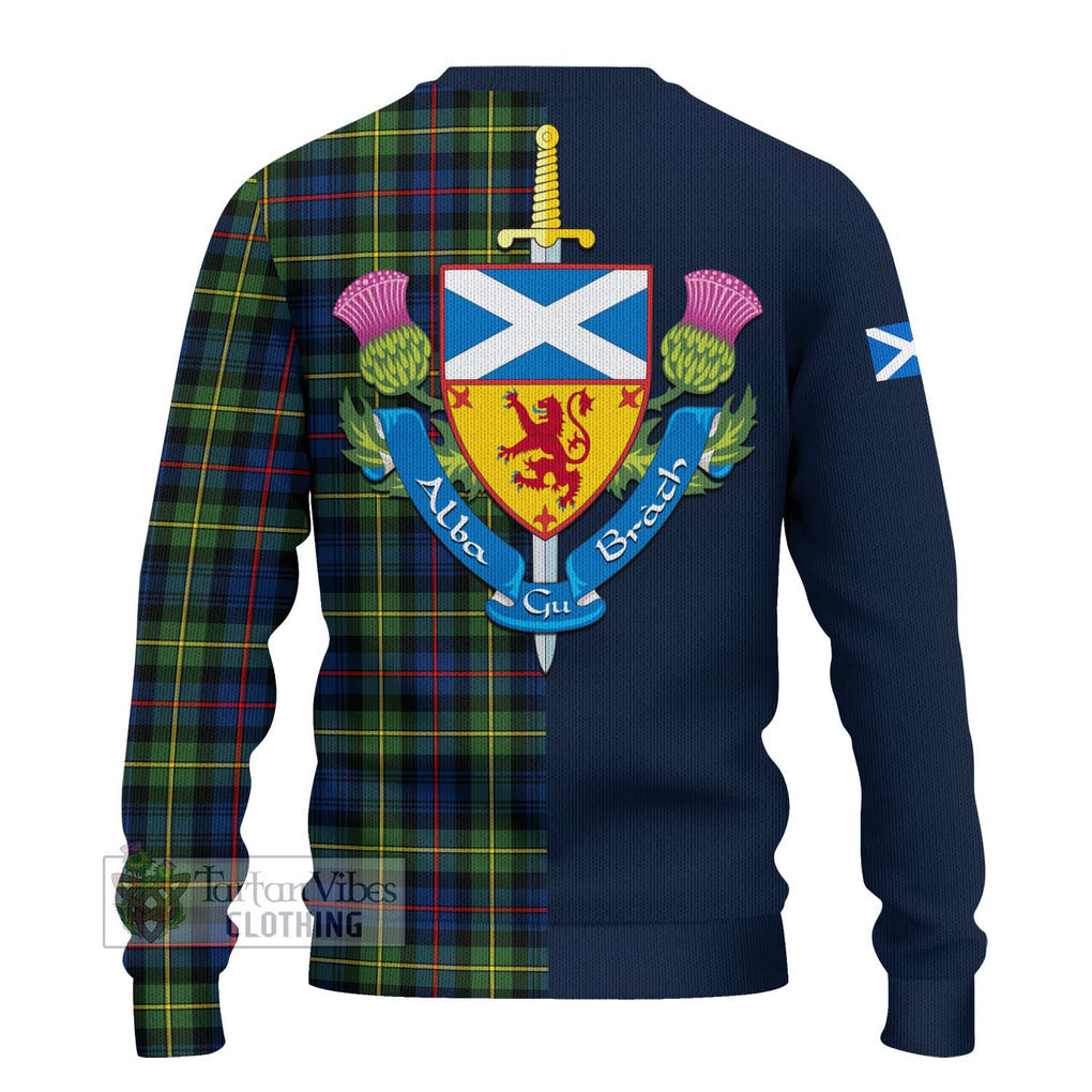 Bailey Modern Tartan Ugly Sweater Alba with Scottish Lion Royal Arm Half Style - Tartan Vibes Clothing