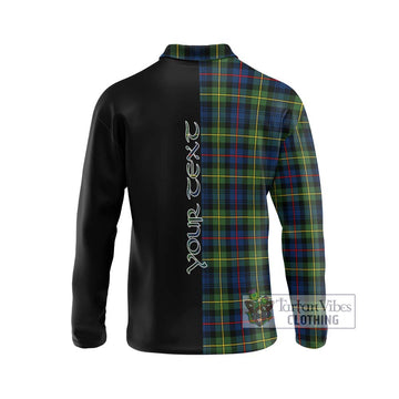 Bailey Modern Tartan Long Sleeve Polo Shirt with Family Crest and Half Of Me Style - Tartan Vibes Clothing