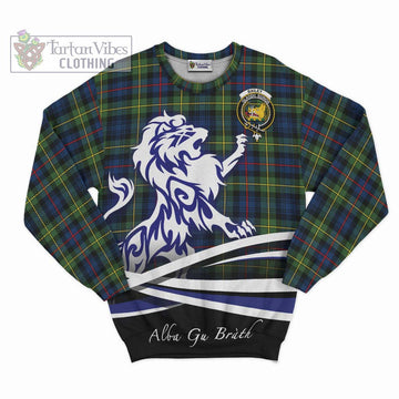 Bailey Modern Tartan Sweatshirt with Alba Gu Brath Regal Lion Emblem - Tartan Vibes Clothing