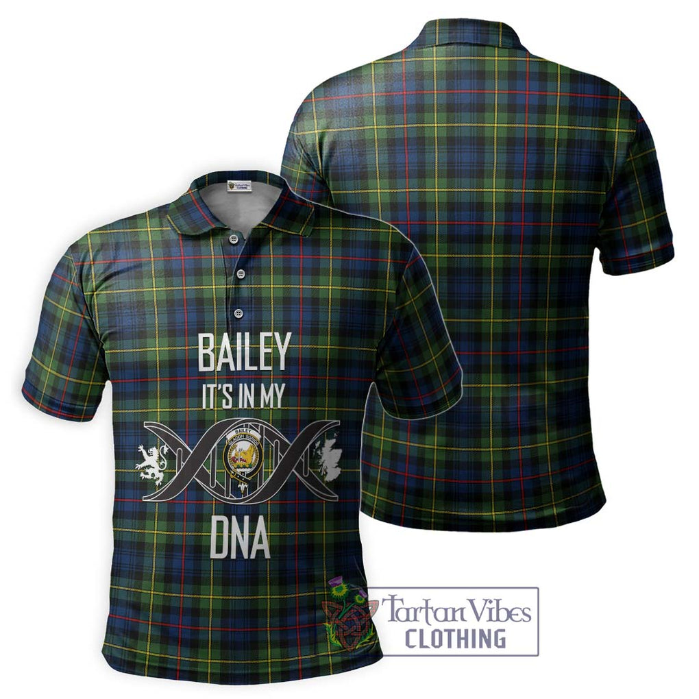 Bailey Modern Tartan Polo Shirt with Family Crest DNA In Me Style - Tartan Vibes Clothing