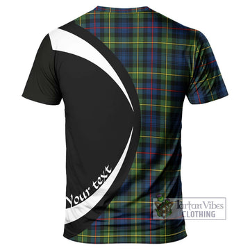 Bailey Modern Tartan T-Shirt with Family Crest Circle Style - Tartan Vibes Clothing