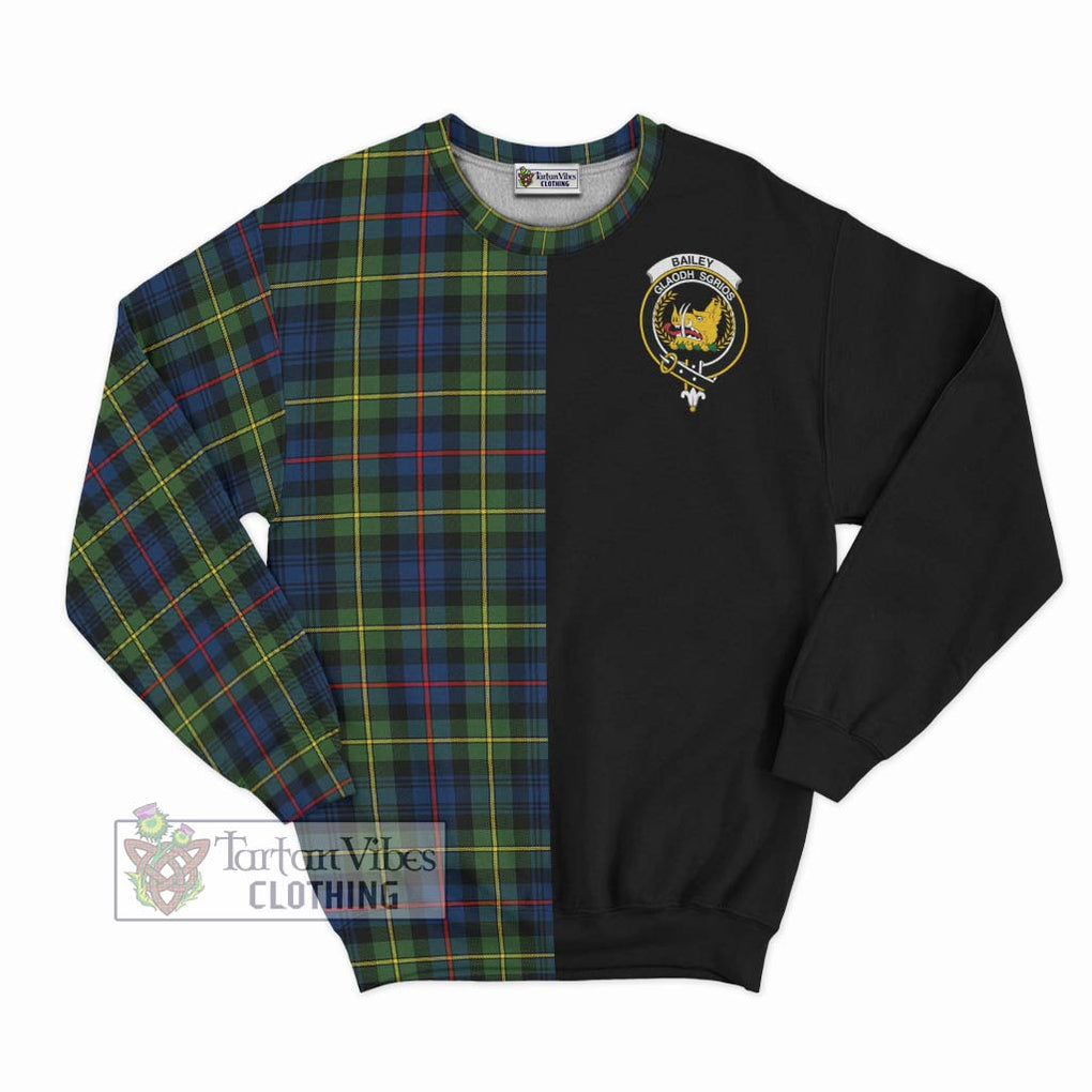 Bailey Modern Tartan Sweatshirt with Family Crest and Half Of Me Style - Tartan Vibes Clothing