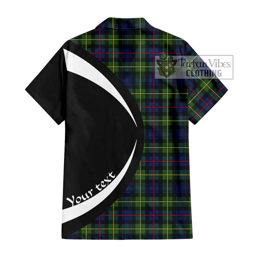 Bailey Modern Tartan Hawaiian Shirt with Family Crest Circle Style - Tartan Vibes Clothing