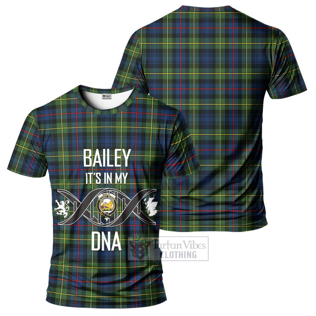 Bailey Modern Tartan T-Shirt with Family Crest DNA In Me Style - Tartan Vibes Clothing