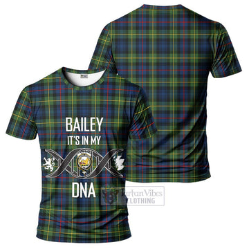 Bailey Modern Tartan T-Shirt with Family Crest DNA In Me Style - Tartan Vibes Clothing