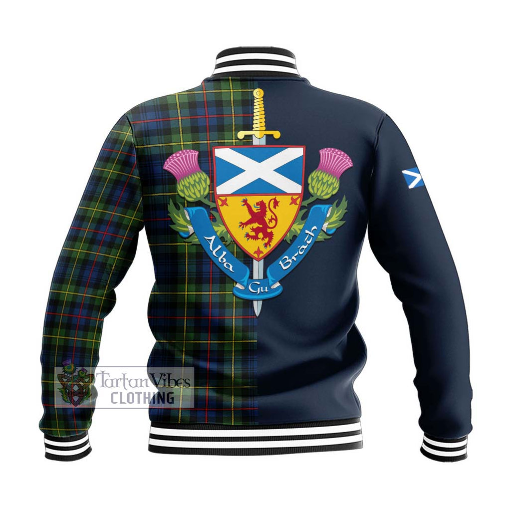 Bailey Modern Tartan Baseball Jacket Alba with Scottish Lion Royal Arm Half Style - Tartan Vibes Clothing