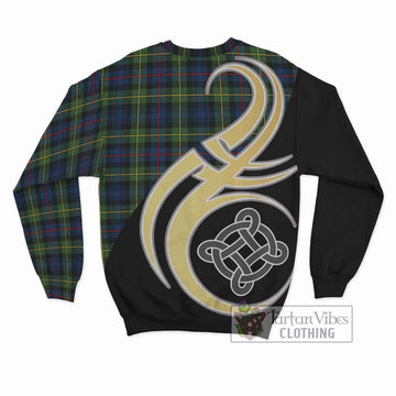 Bailey Modern Tartan Sweatshirt with Family Crest and Celtic Symbol Style - Tartan Vibes Clothing