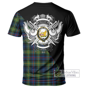 Bailey Modern Tartan T-Shirt with Family Crest and Military Logo Style - Tartan Vibes Clothing