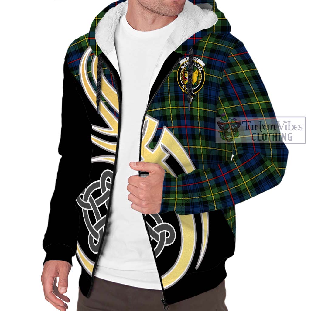 Bailey Modern Tartan Sherpa Hoodie with Family Crest and Celtic Symbol Style - Tartan Vibes Clothing