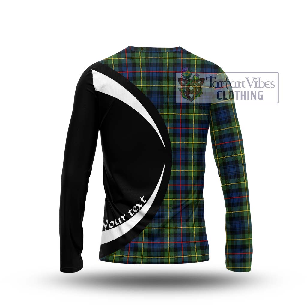 Bailey Modern Tartan Long Sleeve T-Shirt with Family Crest Circle Style - Tartan Vibes Clothing