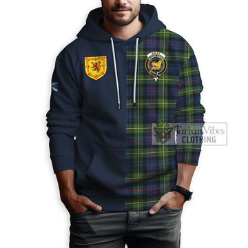 Bailey Modern Tartan Hoodie Alba with Scottish Lion Royal Arm Half Style - Tartan Vibes Clothing
