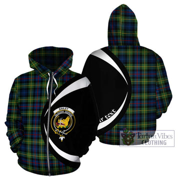 Bailey Modern Tartan Hoodie with Family Crest Circle Style - Tartan Vibes Clothing